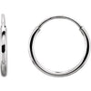 14K White Endless Tube 10 mm Hoop Earring Siddiqui Jewelers