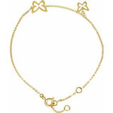 14K Yellow Butterfly Design 7" Bracelet - Siddiqui Jewelers