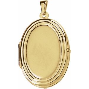 14K Yellow Oval Shaped Locket - Siddiqui Jewelers