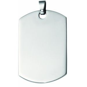 Stainless Steel 48x30 mm Dog Tag - Siddiqui Jewelers