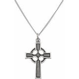 Sterling Silver Celtic-Inspired Cross Necklace - Siddiqui Jewelers