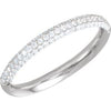 14K White 3/8 CTW Diamond Pavé Anniversary Band Size 7 - Siddiqui Jewelers