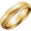 10K Yellow 6 mm Half Round Band with Milgrain Size 11.5 - Siddiqui Jewelers