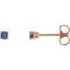14K Rose 2.5 mm Natural Tanzanite Stud Earrings Siddiqui Jewelers