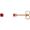 14K Rose 2.5 mm Natural Ruby Stud Earrings Siddiqui Jewelers