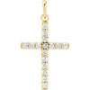 14K Yellow 1/2 CTW Diamond Cross Pendant-Siddiqui Jewelers