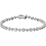 14K White 2 1/2 CTW Diamond 7.5" Bracelet - Siddiqui Jewelers