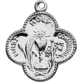 Sterling Silver 17.75 mm First Holy Communion Medal - Siddiqui Jewelers