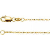 14K Yellow 1 mm Raso 16" Chain-Siddiqui Jewelers