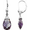 14K White Amethyst Briolette Earrings - Siddiqui Jewelers