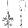 Sterling Silver Fleur-de-lis Earring - Siddiqui Jewelers