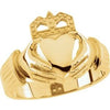 14K Yellow 15x11 mm Claddagh Ring - Siddiqui Jewelers