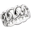 Continuum Sterling Silver 9.5 mm Link Design Band - Siddiqui Jewelers