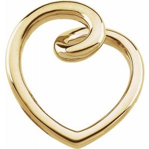 14K Yellow Gold Fashion Heart Pendant - Siddiqui Jewelers
