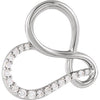 14K White .07 CTW Diamond Infinity-Inspired Heart Pendant - Siddiqui Jewelers