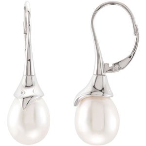 Sterling Silver Freshwater Cultured Pearl Earrings - Siddiqui Jewelers