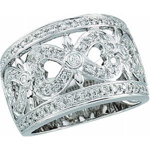 14K White 1/2 CTW Diamond Ring Size 7 - Siddiqui Jewelers