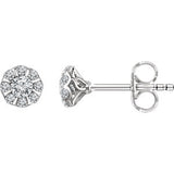 14K White 3/8 CTW Diamond Stud Earrings - Siddiqui Jewelers