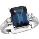 London Blue Topaz & Diamond Accented Ring - Siddiqui Jewelers