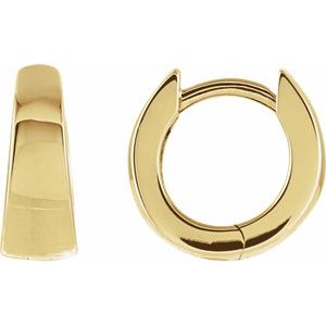 14K Yellow 10.25 mm Hinged Earrings - Siddiqui Jewelers