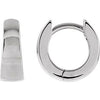 14K White 10.25 mm Hinged Earrings - Siddiqui Jewelers