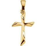 14K Yellow 18.5x13 mm Cross Pendant - Siddiqui Jewelers