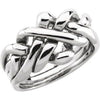 Sterling Silver 12.5 mm Puzzel Ring - Siddiqui Jewelers