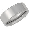 White Tungsten 8 mm Flat Band Size 11.5 - Siddiqui Jewelers