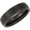 Black Tungsten 6 mm Grooved Band Size 7.5-Siddiqui Jewelers