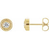 14K Yellow 1/5 CTW Diamond Rope Earrings with Backs - Siddiqui Jewelers