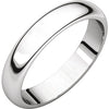 14K White 4 mm Half Round Band Size 9.5 - Siddiqui Jewelers
