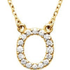 14K Yellow 1/6 CTW Natural Diamond Initial O 16" Necklace Siddiqui Jewelers