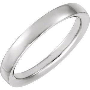 14K White 4 mm Flat Inside Band Size 6.5 - Siddiqui Jewelers