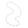 Sterling Silver 12-13 mm Freshwater Cultured White Coin Pearl Station 38" Necklace-Siddiqui Jewelers