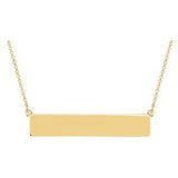 14K Yellow Bar 19.5" Necklace - Siddiqui Jewelers