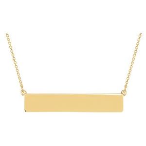 14K Yellow Bar 19.5" Necklace - Siddiqui Jewelers