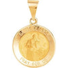 14K Yellow 15 mm Round Hollow St. Gerard Medal - Siddiqui Jewelers