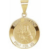 14K Yellow 15 mm Round Hollow St. Matthew Medal - Siddiqui Jewelers