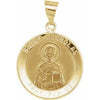 14K Yellow 18 mm Round Hollow St. Nicholas Medal - Siddiqui Jewelers