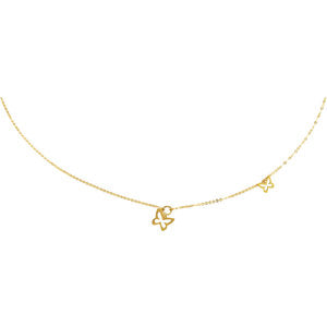 14K Yellow Butterfly 18" Necklace - Siddiqui Jewelers