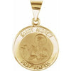 14K Yellow 15 mm Round Hollow St. Andrew Medal - Siddiqui Jewelers