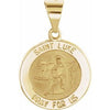 14K Yellow 15 mm Round Hollow St. Luke Medal - Siddiqui Jewelers