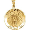 14K Yellow 22 mm Round Hollow St. Florian Medal - Siddiqui Jewelers