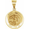 14K Yellow 15x15 mm Round Hollow St. Michael Medal - Siddiqui Jewelers