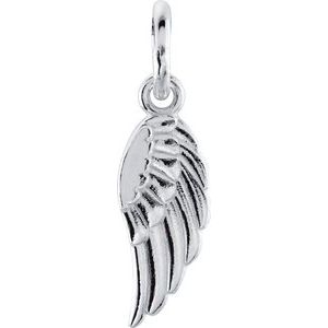 Sterling Silver 19.7x5.5 mm Angel Wing Charm-Siddiqui Jewelers