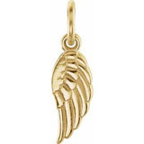 14K Yellow 19.7x5.5 mm Angel Wing Charm -Siddiqui Jewelers