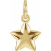 14K Yellow 15.75x9.75 mm Puffed Star Charm with Jump Ring - Siddiqui Jewelers