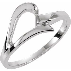 14K White 10 mm Freeform Remount Ring - Siddiqui Jewelers