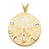 14K Yellow Sand Dollar Pendant - Siddiqui Jewelers