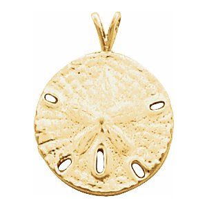14K Yellow Sand Dollar Pendant - Siddiqui Jewelers